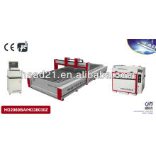 High pressure glass cutting machine by water jet with 2000mm*6000mm cutting table and 380Mpa pump